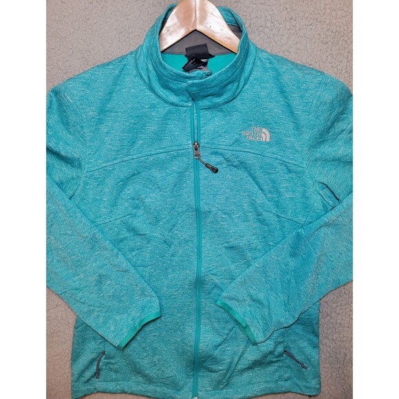The North Face Canyonwall Women's Large Teal Softshell Full Zip Jacket - Picture 3 of 8